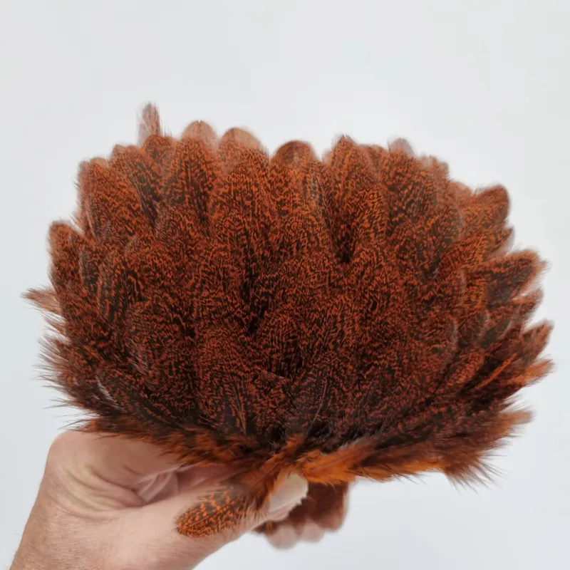 Whiting Coq de Leon Hen Saddle in Speckled Orange-6